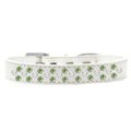 Unconditional Love Sprinkles Pearl & Lime Green Crystals Dog CollarWhite Size 12 UN847402